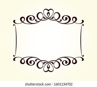 Horizontal retro frame with place for text.