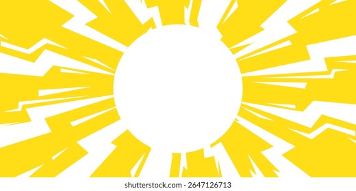 Fundo groovy retro horizontal com brilho sunburst no estilo 60s, 70s. Impressão gráfica colorida na moda.eps10