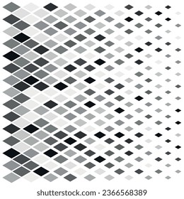 Horizontal Rhombus pattern of black, gray and white tones