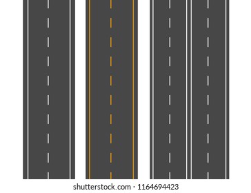 Horizontal Roads Street Vector Road Flat Stock Vector (Royalty Free ...