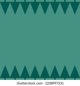 Horizontal row Christmas trees green background. Two lines of festive tree symbols on a light green background.