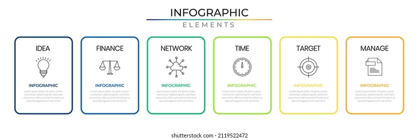 Horizontal row roadmap infographic plan concept design vector with icons. Simple business timeline network project template for presentation and report.