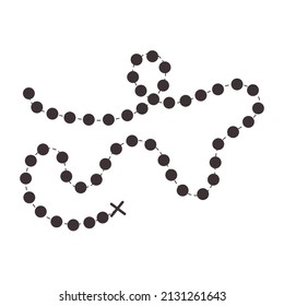 Horizontal Scheme circle dotted line Game Board. Doodle illustration Hand drawn nursery baby scandinavian style, kids clipart naive art
