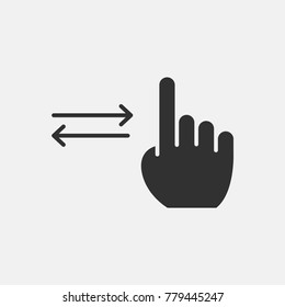 Horizontal scroll icon illustration isolated vector sign symbol