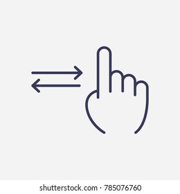 Horizontal scroll icon illustration isolated vector sign symbol
