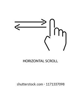 Horizontal Scroll icon,vector illustration