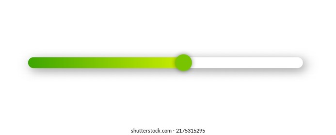Horizontal scrollbar. Switch control panel for power, volume, brightness, ect.  Vector design elements for your website