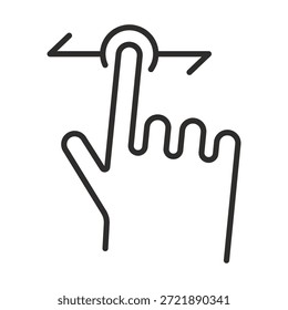 Desplazamiento Horizontal, icono de deslizamiento manual