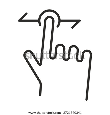 horizontal scrolling, manual swipe icon