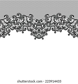 Horizontal seamless background with a floral ornament