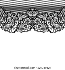 Horizontal seamless background with a floral ornament