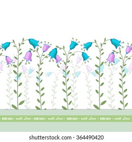 Horizontal seamless background pattern. Flower. Vector. Can be used in your own design.