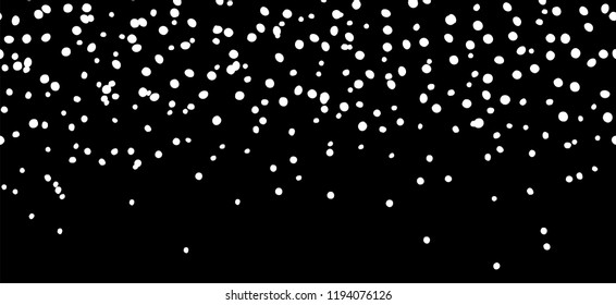 Horizontal seamless banner with snowfall. Winter overlay for design