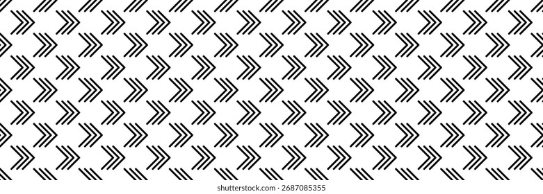 Horizontal sin fisuras negro mezclado patrón de tres flechas para el diseño y el fondo.