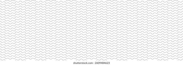 horizontal seamless black curve lines design for pattern and background.