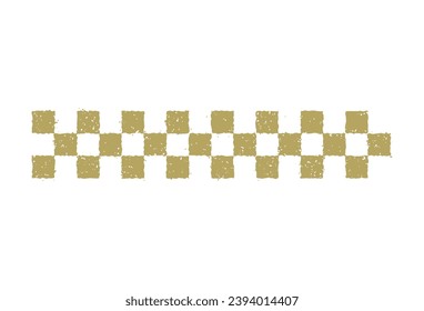 Horizontal seamless checkered pattern illustration for new year for new year decoration ( rough stamp texture )