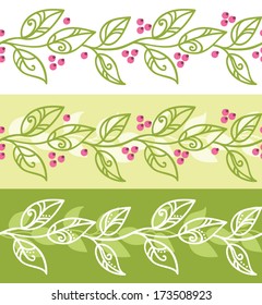 patrón floral transparente horizontal
