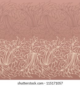 horizontal seamless floral pattern eps10