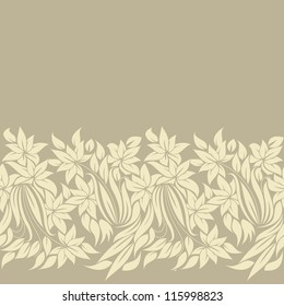 horizontal seamless floral pattern with place for your text
