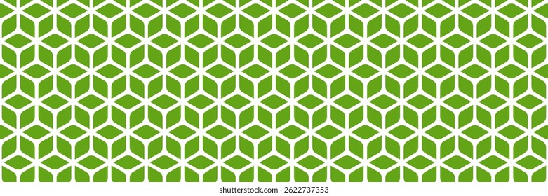 horizontal seamless green leaves design for pattern and background.