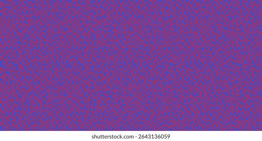 Padrão horizontal sem emenda com traços e pontos azuis desenhados à mão em um plano de fundo roxo. Textura brincalhão rabiscar com caneta e tinta sentir. Perfeito para têxteis, embrulho ou design digital.