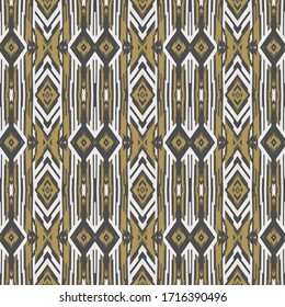 Horizontal seamless pattern. Ethnic textile print. Vector fashion background.  Ribbons.