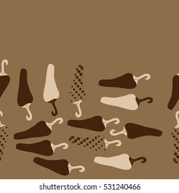 Horizontal seamless pattern of harvest, jalapeno peppers,hand drawn.