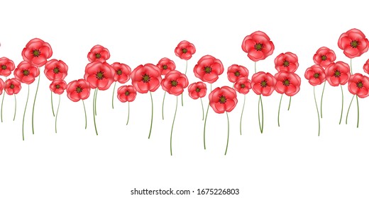 Horizontal nahtlose Muster roter Pflaumen einzeln auf weißem Hintergrund. Helle Blumen Pflaumen perfekt geeignet für Design-Cover, Textilien, Stoff, Tapete, Verpackung, Karte. Vektorillustration-Illustration