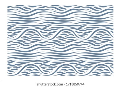 Horizontal seamless pattern of waves of the acute form. 