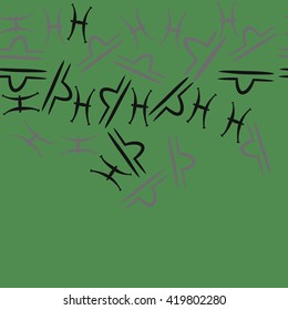 Horizontal seamless  pattern of zodiac signs, doodles, object,pisces,libra, copy space. Hand drawn.