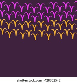 Horizontal seamless pattern of zodiac signs, doodles,  object,aries, copy space. Hand drawn.