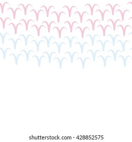 Horizontal seamless pattern of zodiac signs, doodles,  object,aries, copy space. Hand drawn.