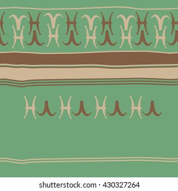 Horizontal seamless  pattern of zodiac signs, doodles,  object,aries, pisces, stripes, spots, copy space. Hand drawn.