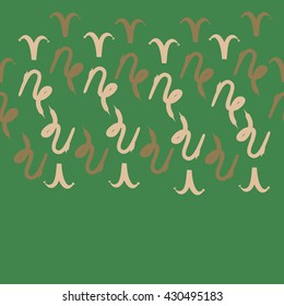 Horizontal seamless  pattern of zodiac signs, doodles,  object,aries,capricorn, copy space. Hand drawn.