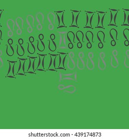 Horizontal seamless pattern of zodiac signs, doodles,  object, gemini,lion,  copy space. Hand drawn.