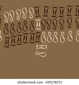 Horizontal seamless pattern of zodiac signs, doodles,  object, gemini,lion,  copy space. Hand drawn.
