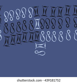 Horizontal seamless pattern of zodiac signs, doodles,  object, gemini,lion,  copy space. Hand drawn.