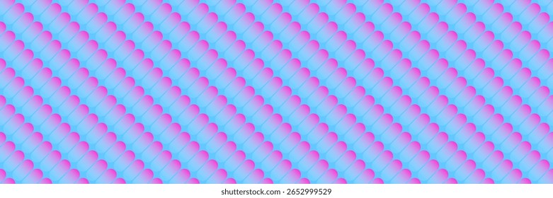 horizontal seamless purple gradient capsule shape pattern for design and background.