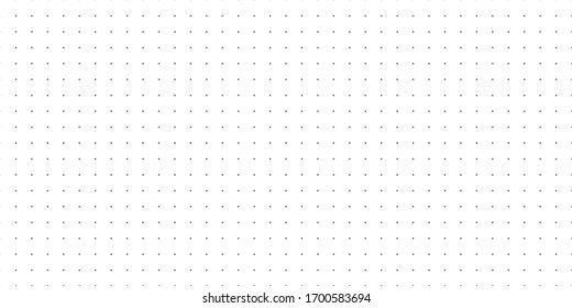 Horizontal seamless vector black dots on white background. Seamless dot grid technology background template.