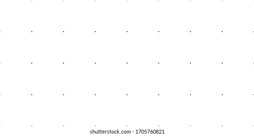 Horizontal seamless vector black dots on white background. Seamless dot grid technology background template.