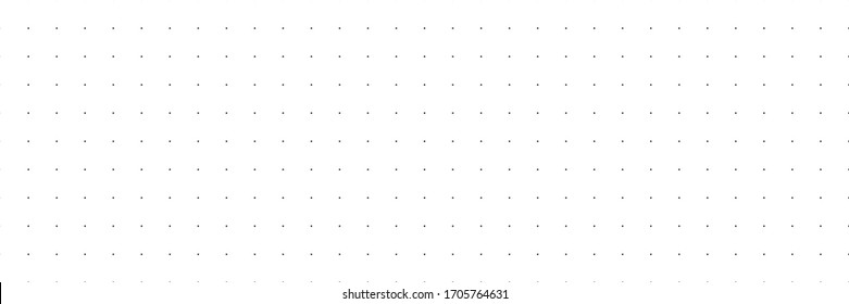 Horizontal seamless vector black dots on white background. Seamless dot grid technology background template.