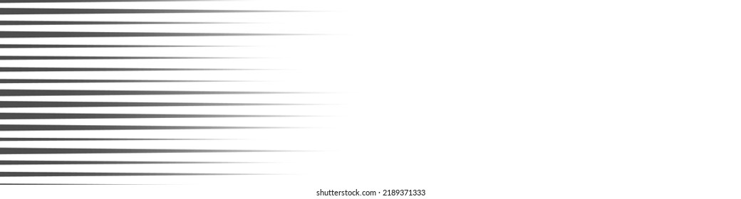 Horizontal sharp lines. The effect of movement. Flat style