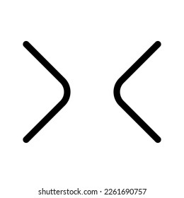 Icono de encogimiento horizontal Símbolo de diseño Ilustración de diseño