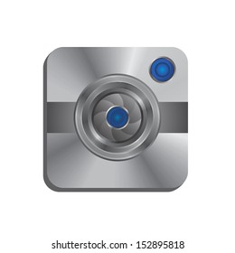 horizontal silver art line lens camera user interface icon