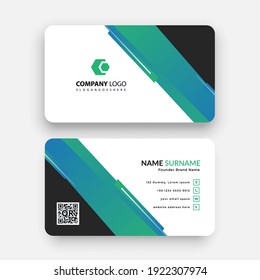 horizontal simple business card template vector design