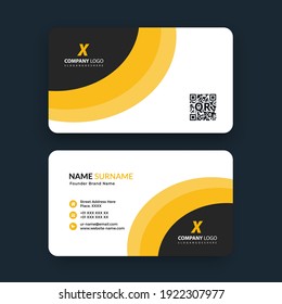 diseño vectorial de plantilla de tarjeta de negocios simple horizontal