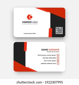 horizontal simple business card template vector design