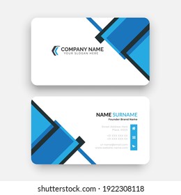 horizontal simple business card template vector design