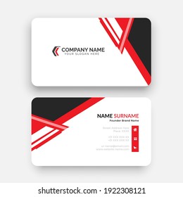 horizontal simple business card template vector design