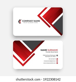 horizontal simple business card template vector design